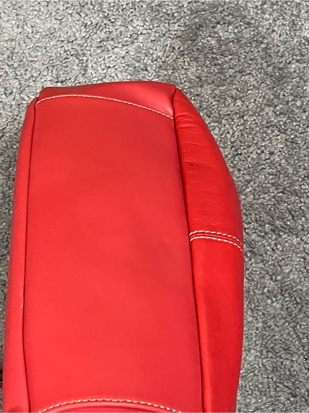 Aurielle Red Leather Shoulder Bag with Heart Hardware - Picture 5 of 8